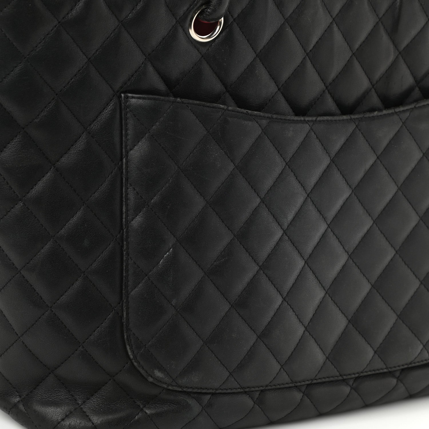 Chanel Calfskin Quilted Large Cambon Tote Black White 9 of 9