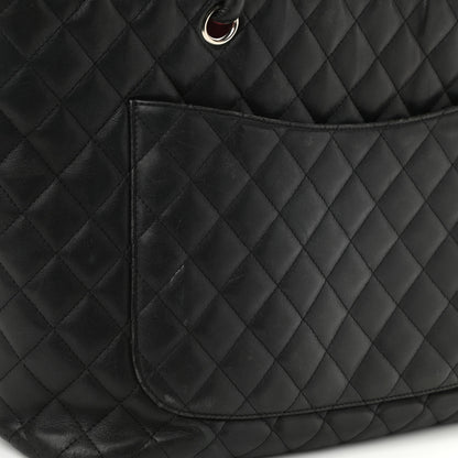 Chanel Calfskin Quilted Large Cambon Tote Black White 9 of 9
