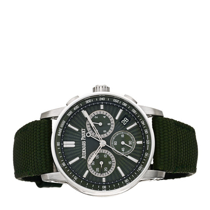 Audemars Piguet Stainless Steel Fabric 41mm Code 11.59 Automatic Watch Green 26393ST.OO.A056KB.01 2 of 5