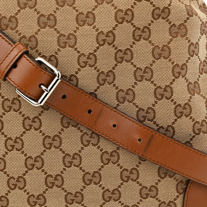 Gucci Monogram Large Flat Messenger Bag Brown 11 of 12