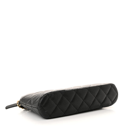 Chanel Caviar Quilted Classic Clutch With Chain Black 4 of 11