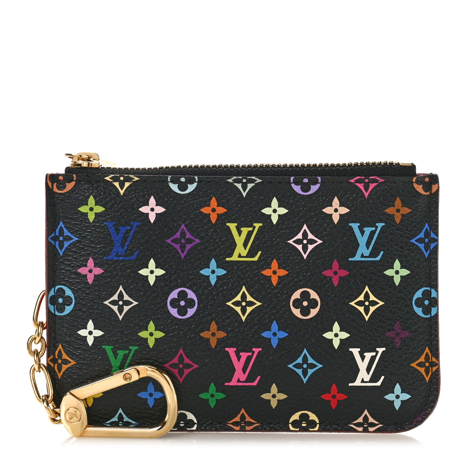 Louis Vuitton Monogram Multicolor Key Pouch Black Grenade 1 of 8