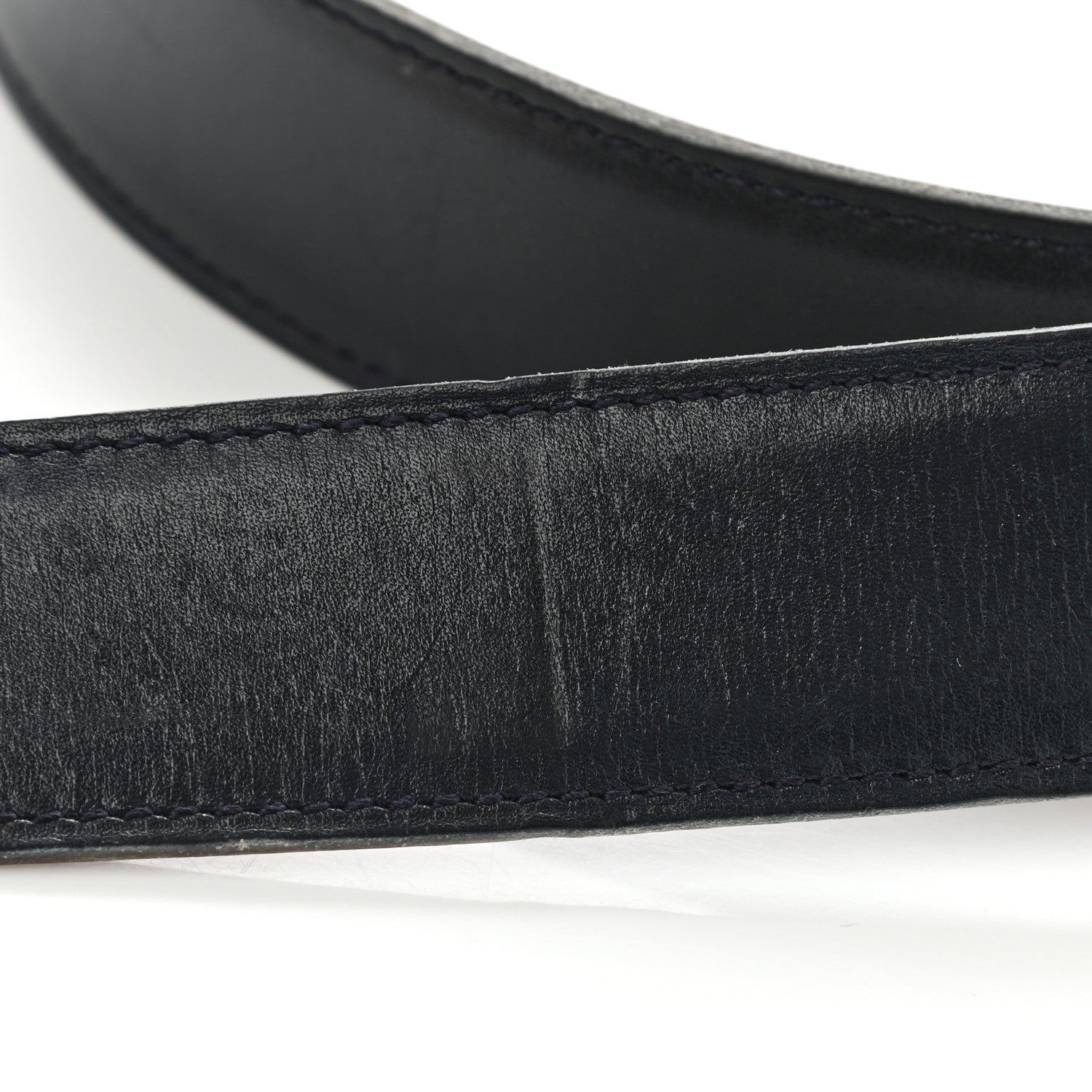 Hermes Box Courchevel 32mm Belt Strap 75 Black Gold 8 of 8