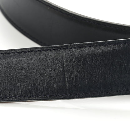 Hermes Box Courchevel 32mm Belt Strap 75 Black Gold 8 of 8