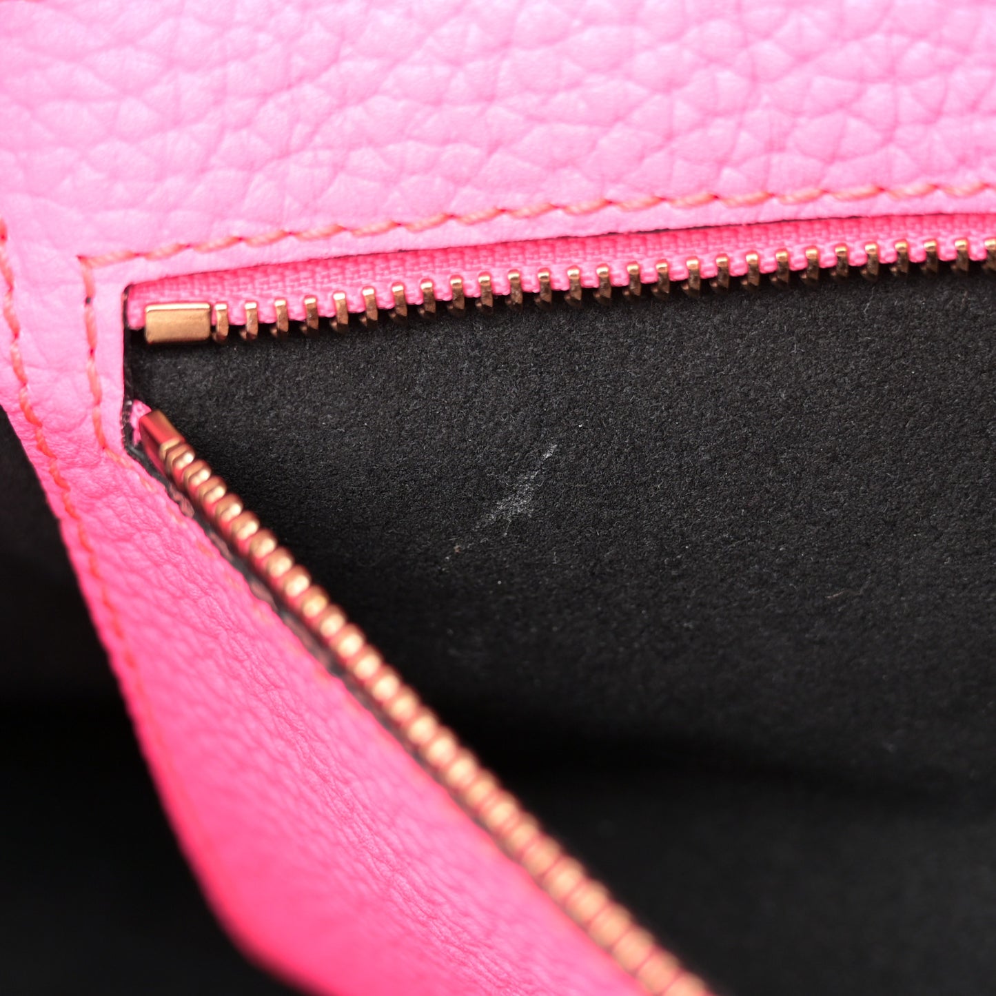 Grainy Calfskin Remington Tote Neon Pink