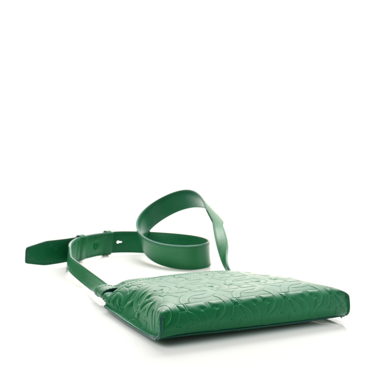 Salvatore Ferragamo Calfskin Gancini Embossed Brooklyn Crossbody Bag Green 4 of 10