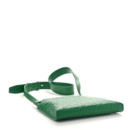 Salvatore Ferragamo Calfskin Gancini Embossed Brooklyn Crossbody Bag Green 4 of 10