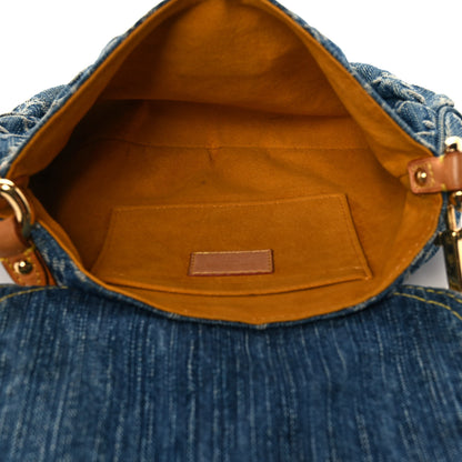 Louis Vuitton Monogram Denim Mini Pleaty Blue 5 of 10