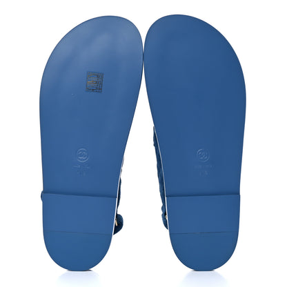 Chanel Suede Calfskin Velcro Dad Sandals 41.5 Blue 5 of 9
