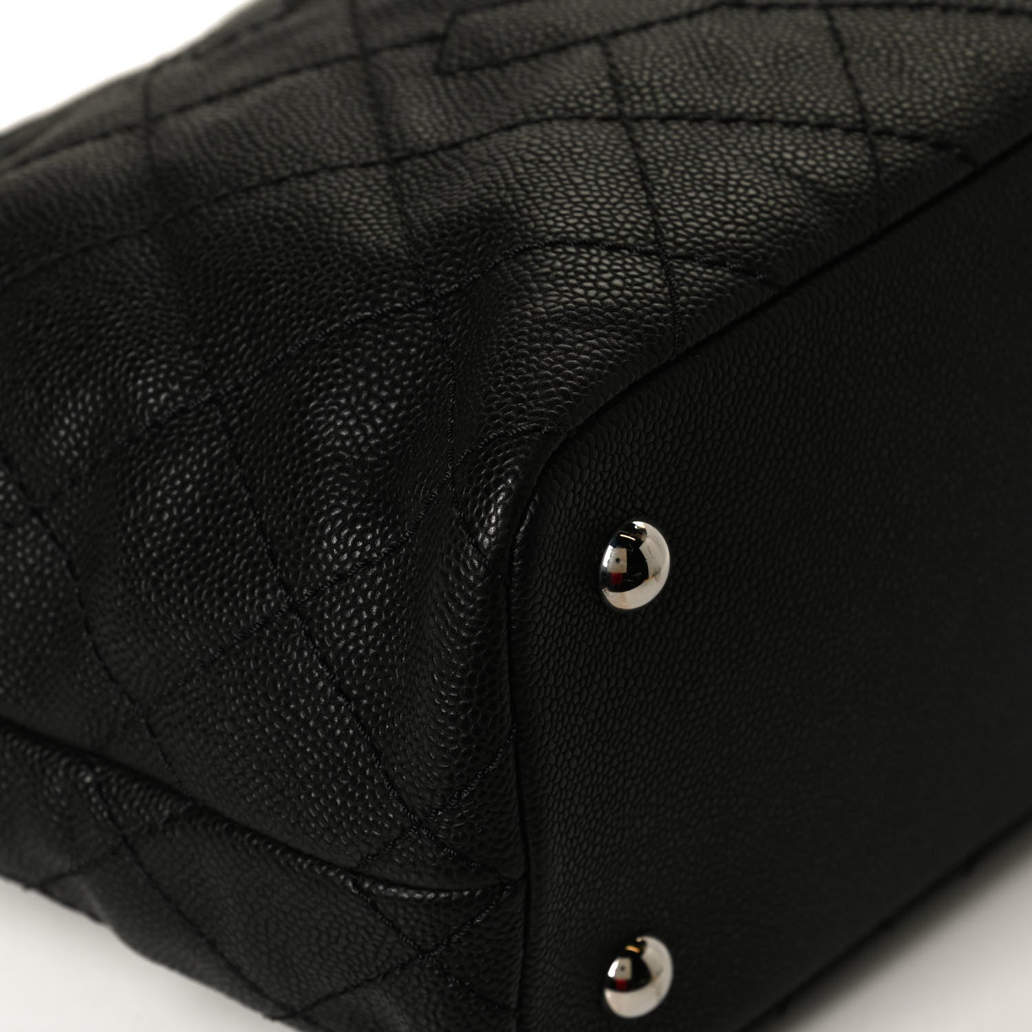 Chanel Grained Calfskin Quilted Small Daily Shopping Tote Black 11 of 17