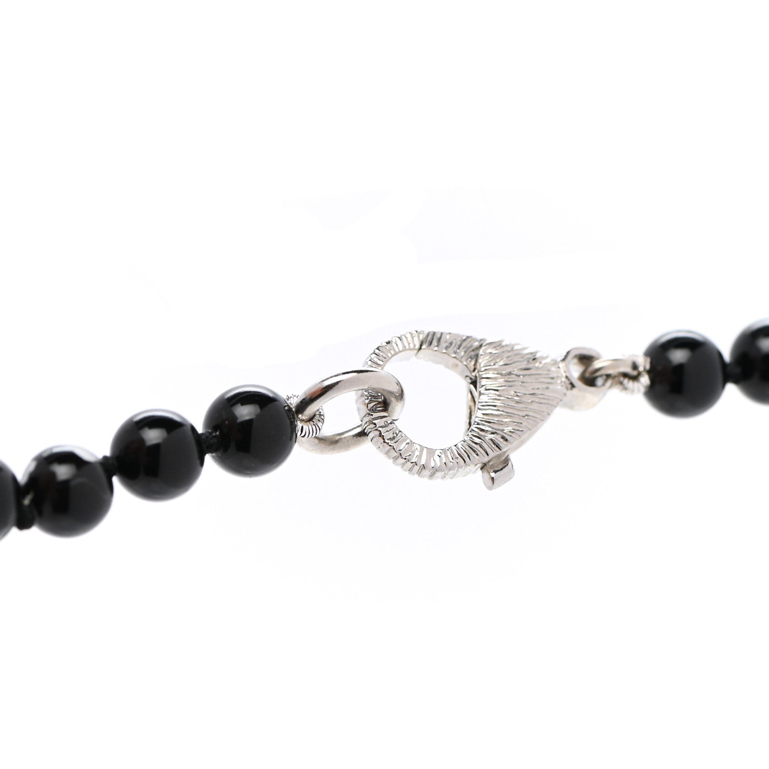 Chanel Ruthenium Crystal Baguette Pearl Beaded CC Long Necklace Black Grey 5 of 6
