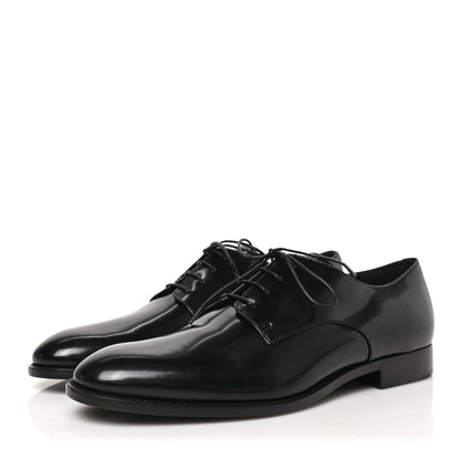 Christian Dior Shiny Calfskin Womens Derby Shoe 38 Black 3 of 9