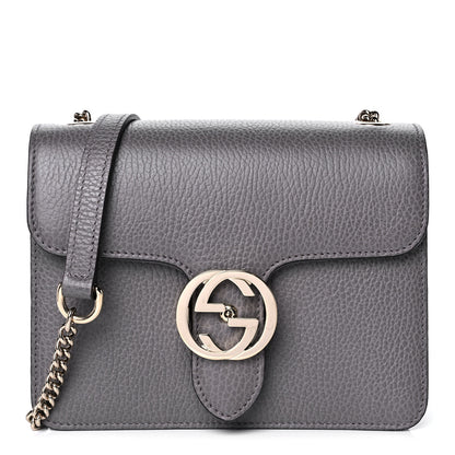 Gucci Dollar Calfskin Small Interlocking G Shoulder Bag Loess 1 of 12