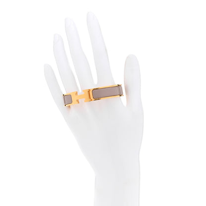 Hermes Enamel Narrow Clic Clac H Bracelet PM Marron Glace 2 of 5