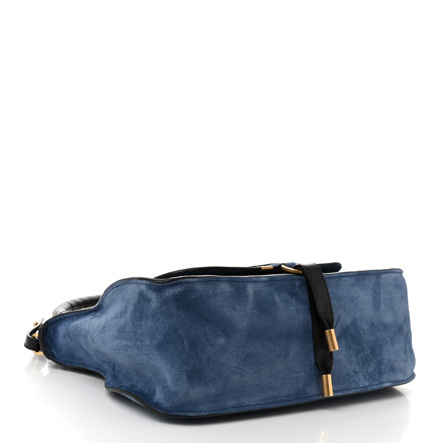 Chloe Suede Calfskin Braided Medium Marcie Double Carry Deep Denim 4 of 10
