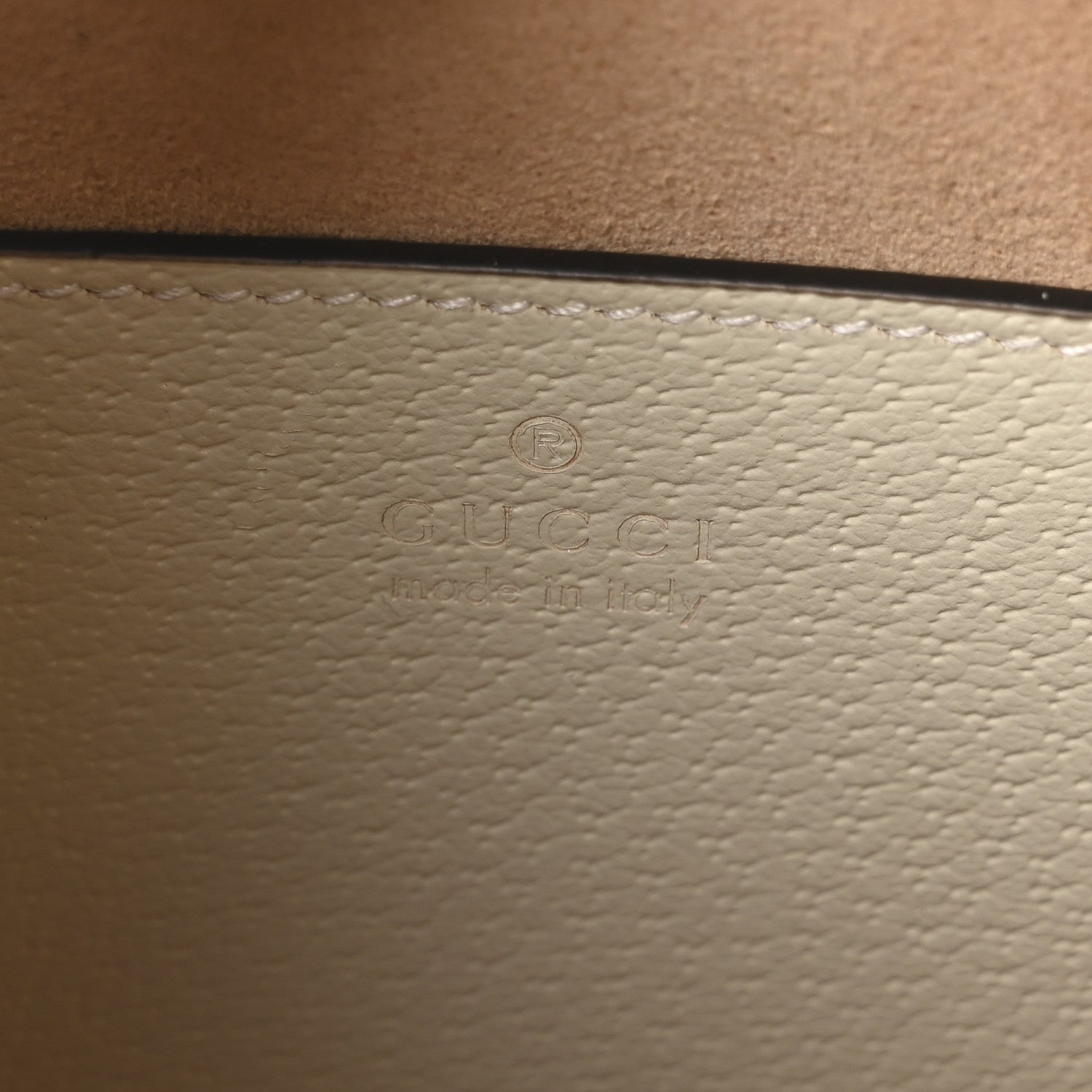 Gucci Textured Dollar Calfskin Web Small Diana Tote Bag Mystic White 6 of 9