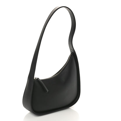 The Row Smooth Calfskin Half Moon Shoulder Bag Black 3 of 8