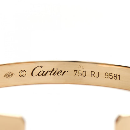 Cartier 18K Yellow Gold LOVE Cuff Bracelet 16 4 of 5