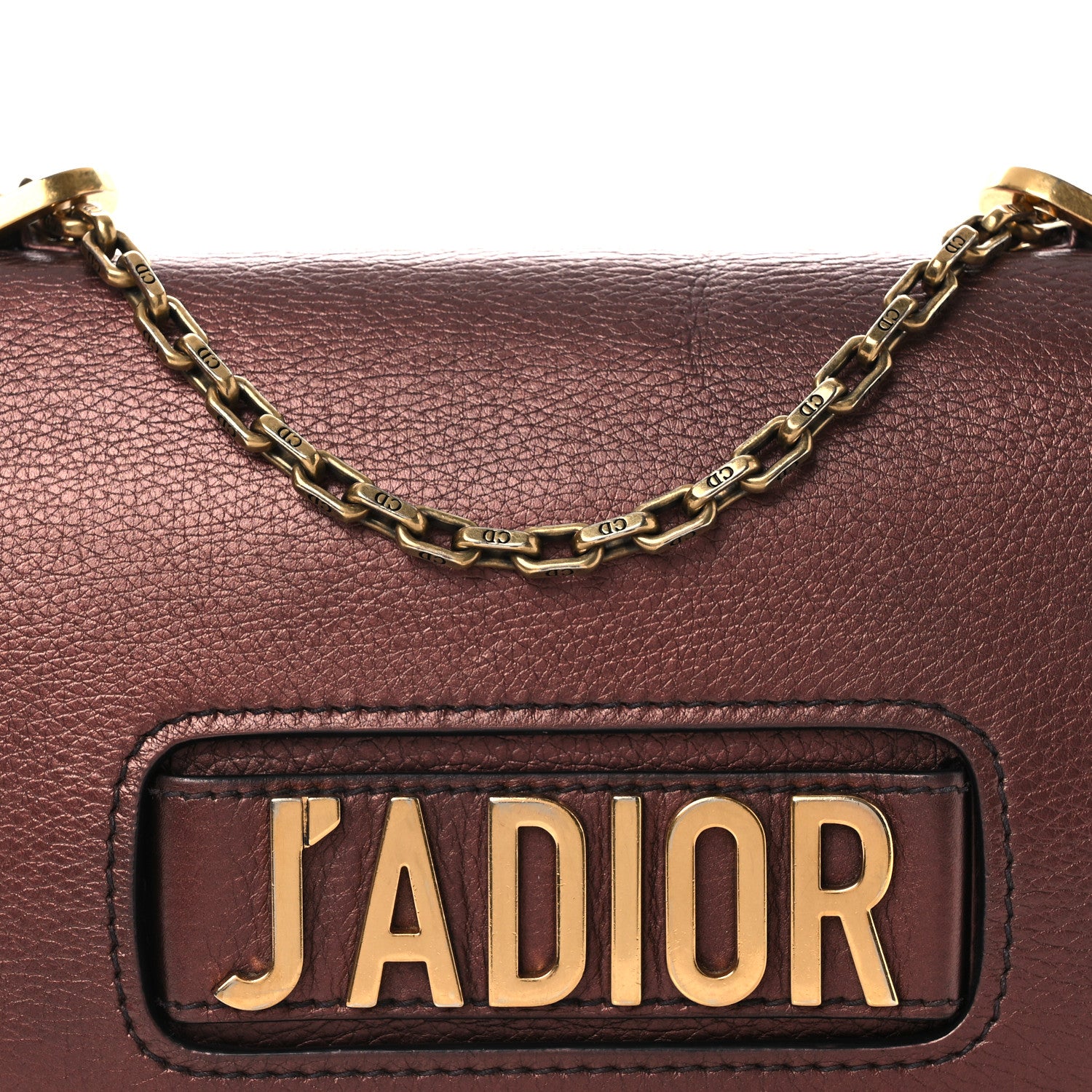 Christian Dior Metallic Calfskin J'Adior Chain Flap Bag Noisette 7 of 12