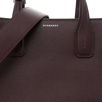 Burberry Grainy Calfskin House Check Medium Banner Tote Mahogany Red 7 of 9