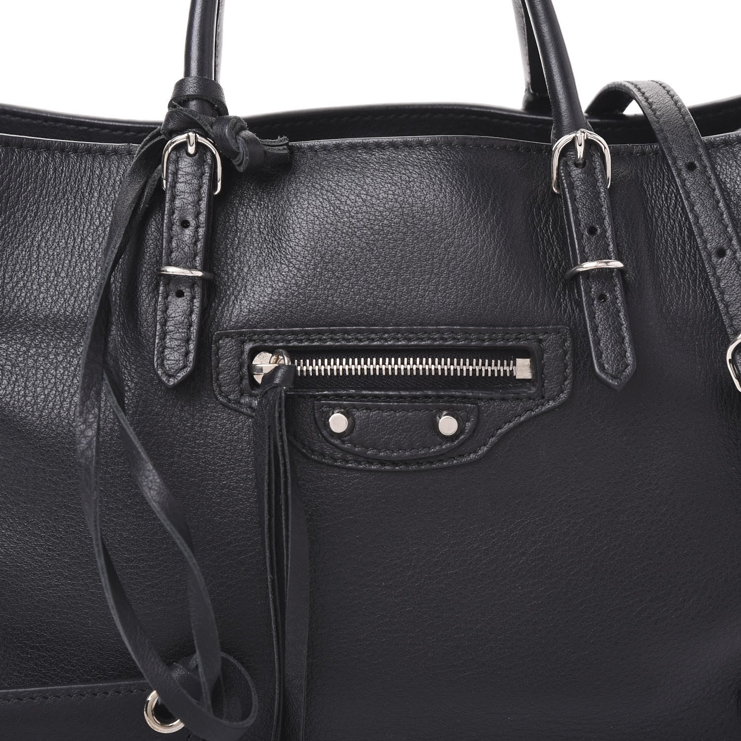 Balenciaga Veau Papier A6 Zip Around Tote Black 10 of 10