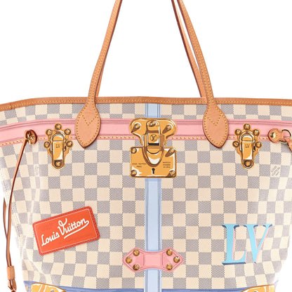 Louis Vuitton Damier Azur Summer Trunks Neo Neverfull MM 8 of 11