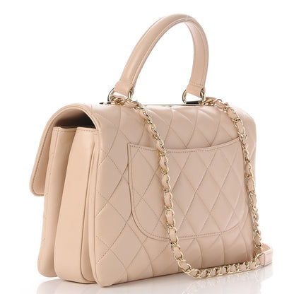 Chanel Lambskin Quilted Medium Trendy CC Flap Dual Handle Bag Beige 4 of 10
