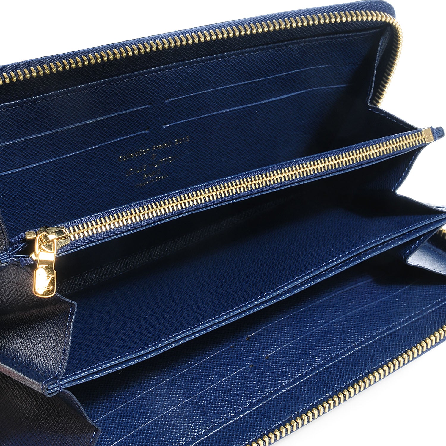 Louis Vuitton Damier Paillettes Zippy Wallet Blue 5 of 9