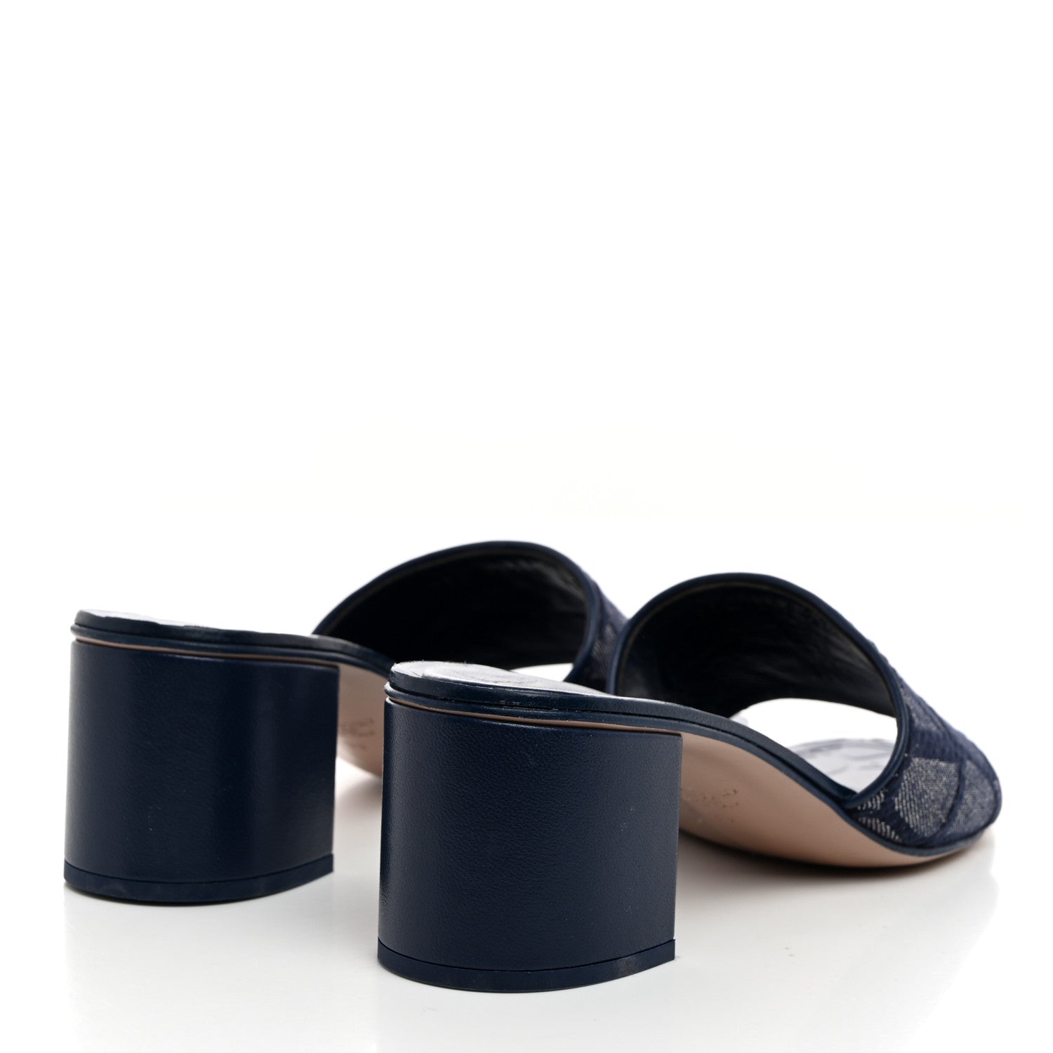 Valentino Garavani Toile Iconographe Cotton Vlogo Slide Sandals 39 Melange Denim 4 of 11