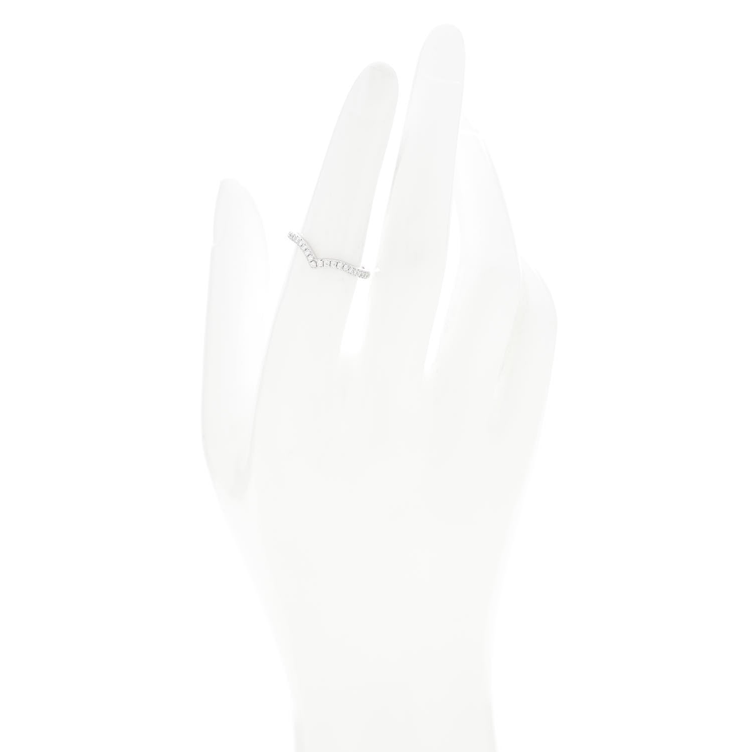 Tiffany Platinum Diamond Soleste V Band Ring 53 6.5 2 of 5