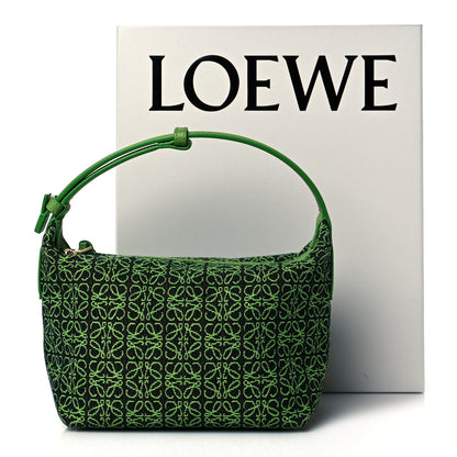 Loewe Jacquard Anagram Calfskin Small Cubi Bag Apple Green 9 of 9
