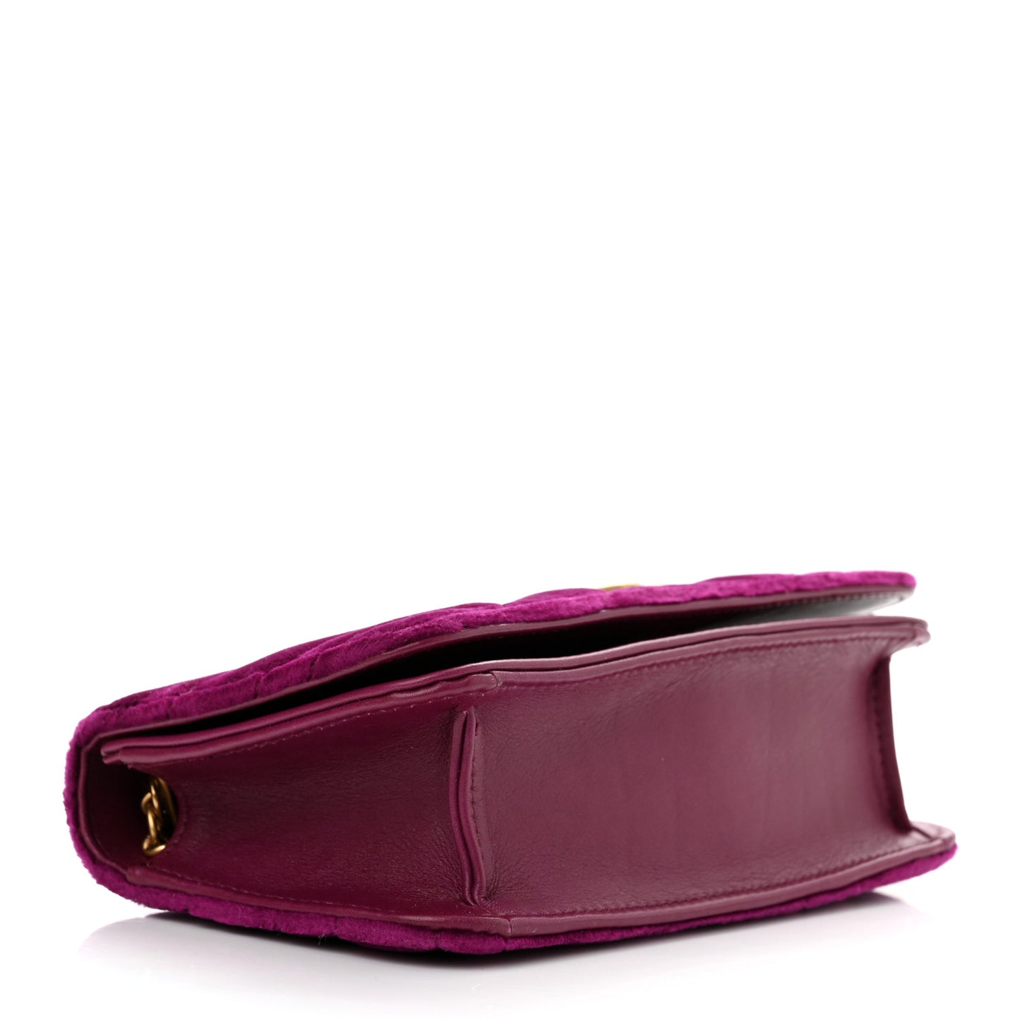 Velvet Matelasse GG Marmont Mini Bag Fuchsia Violet Cyclamen