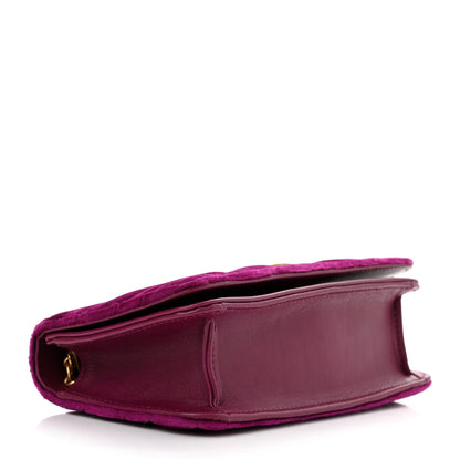 Gucci Velvet Matelasse GG Marmont Mini Bag Fuchsia Violet Cyclamen 4 of 11