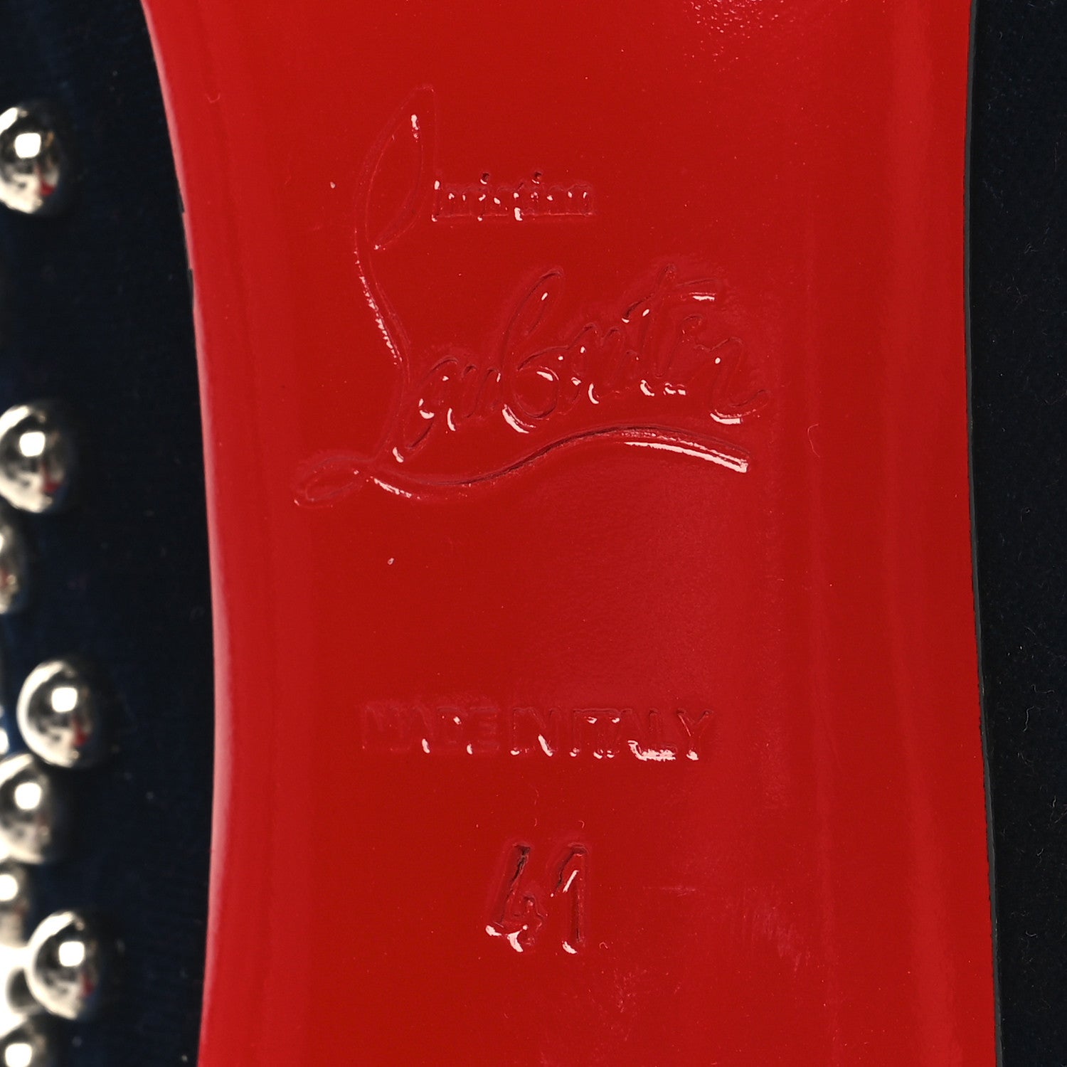 Christian Louboutin Velvet Specchio Billy Spikes Pumps 41 Silver Eclipse 7 of 8