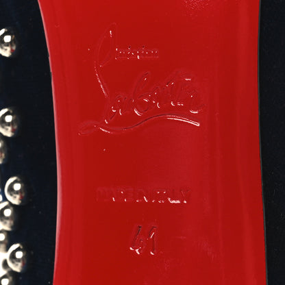 Christian Louboutin Velvet Specchio Billy Spikes Pumps 41 Silver Eclipse 7 of 8