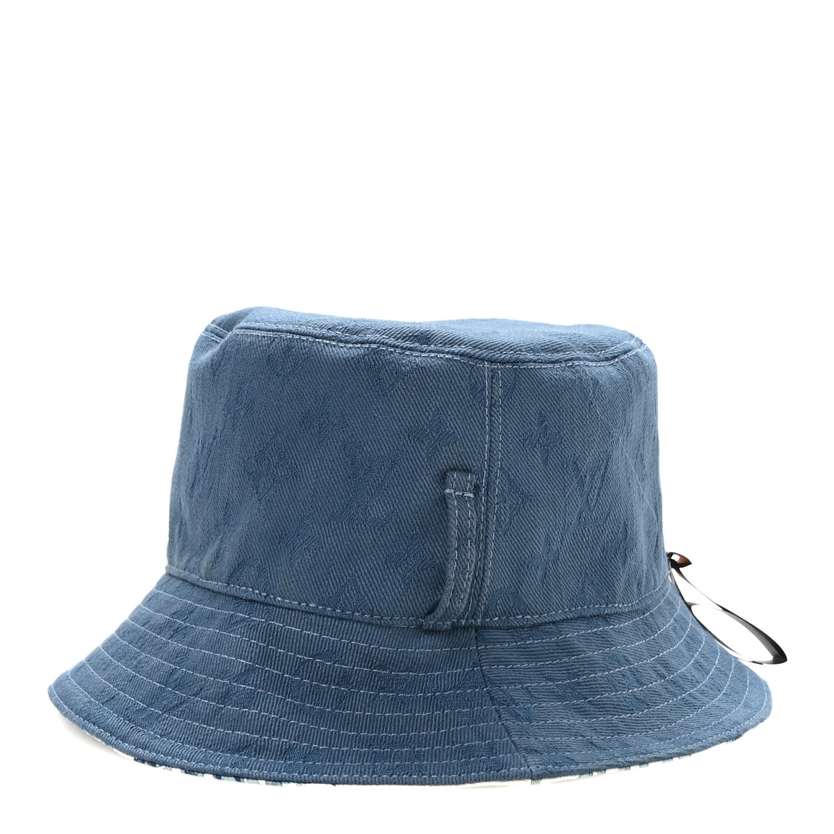 Cotton LV Play Monogram Aquagarden Reversible Bucket Hat Blue