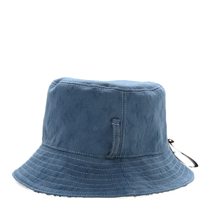 Louis Vuitton Cotton LV Play Monogram Aquagarden Reversible Bucket Hat Blue 9 of 14
