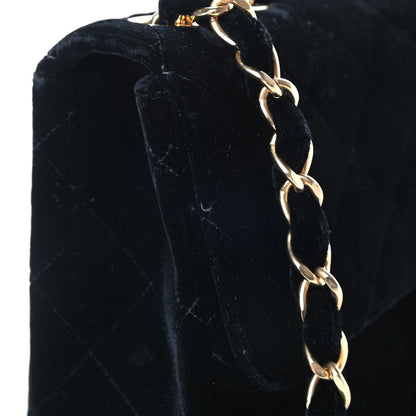 Chanel Velvet Quilted Jumbo Single Flap Black 20 of 20