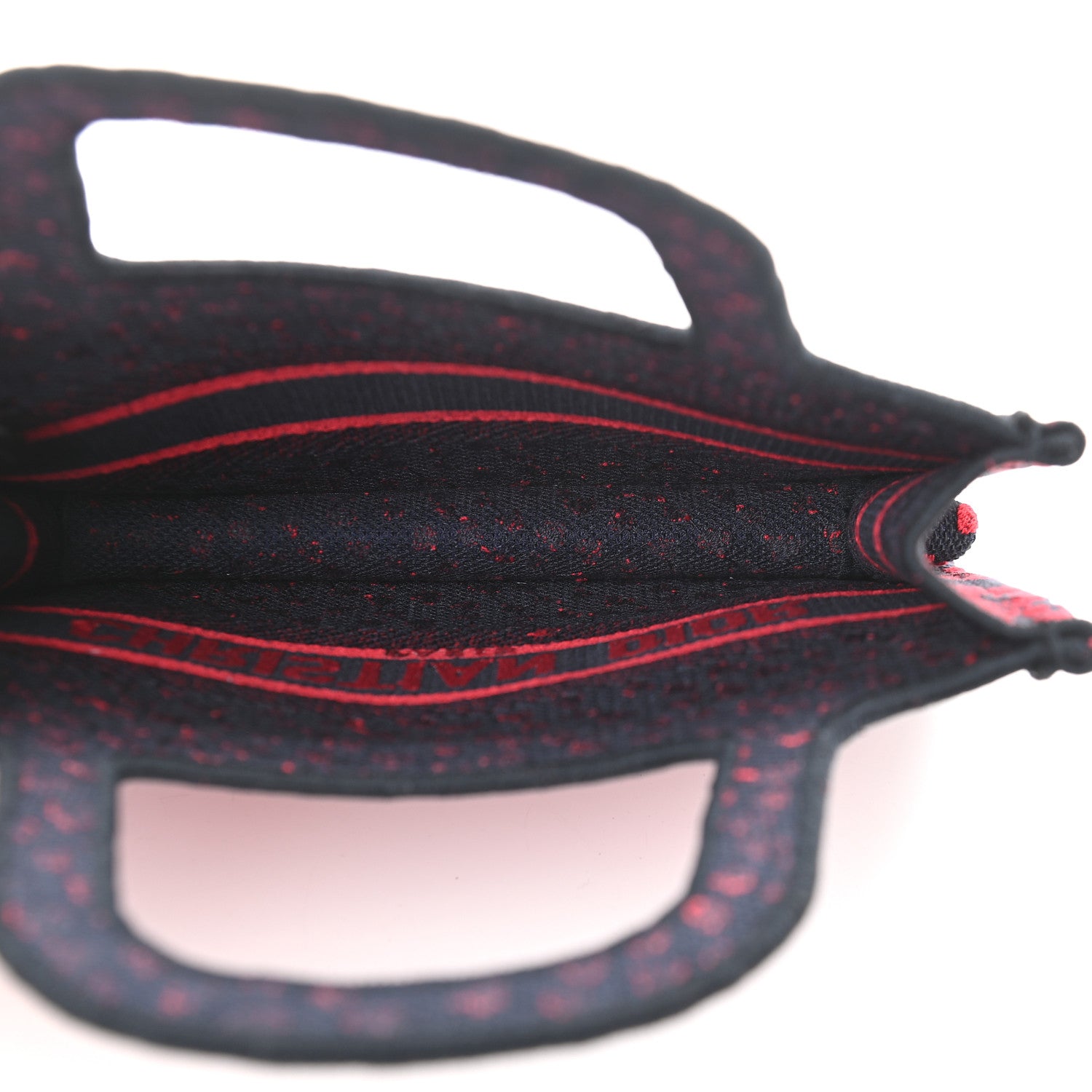 Christian Dior Canvas Embroidered Pop Heart I Love Paris Mini Book Tote Red Multicolor 5 of 9