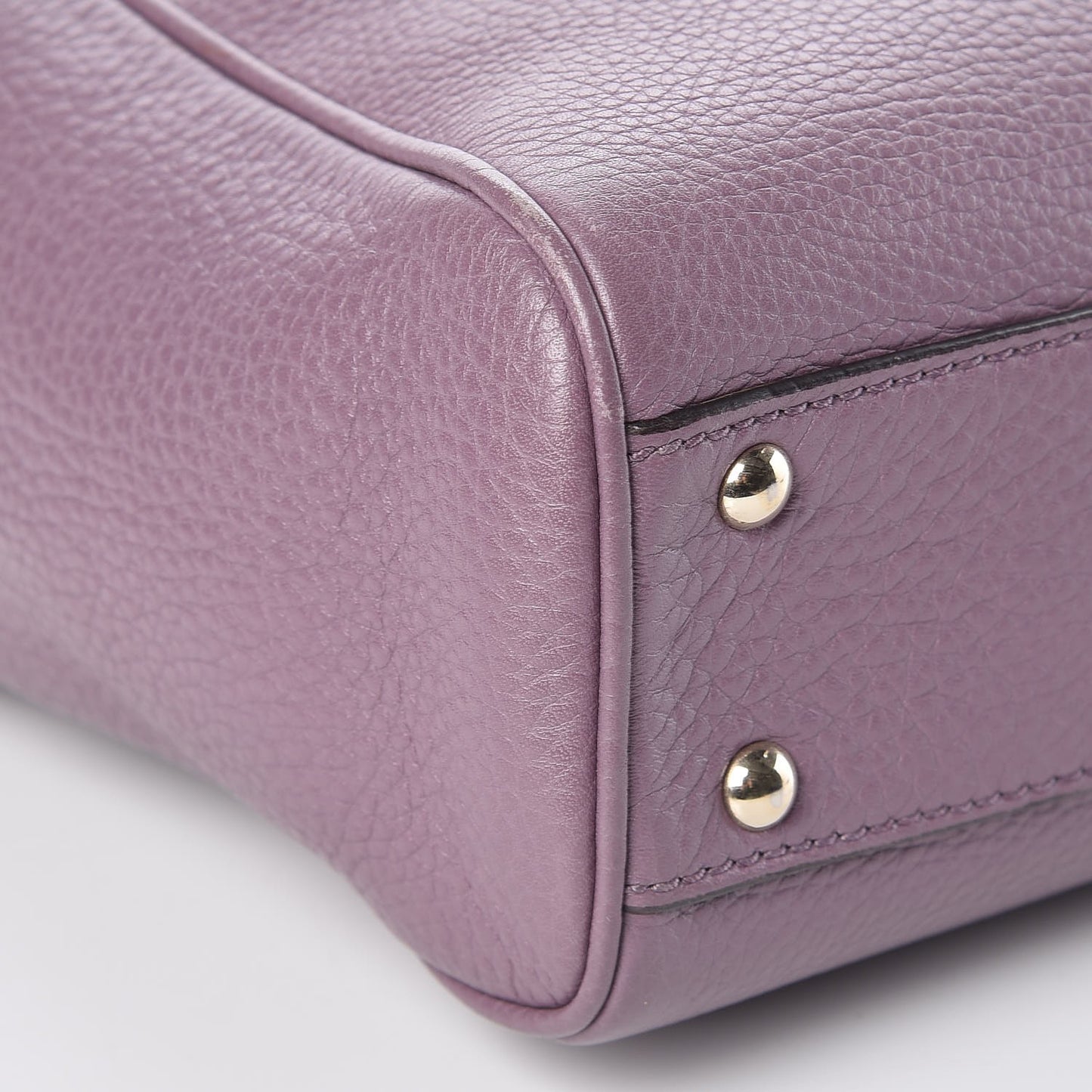 Calfskin Mini Bamboo Shopper Tote Purple