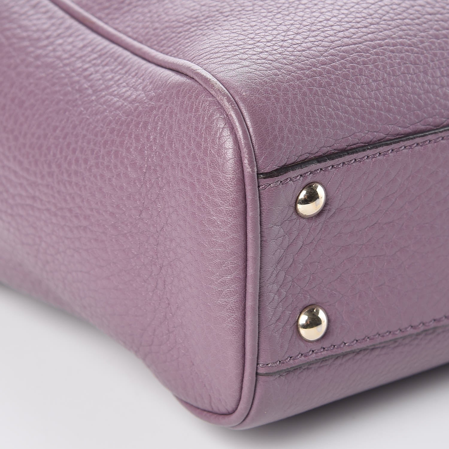 Gucci Calfskin Mini Bamboo Shopper Tote Purple 10 of 11
