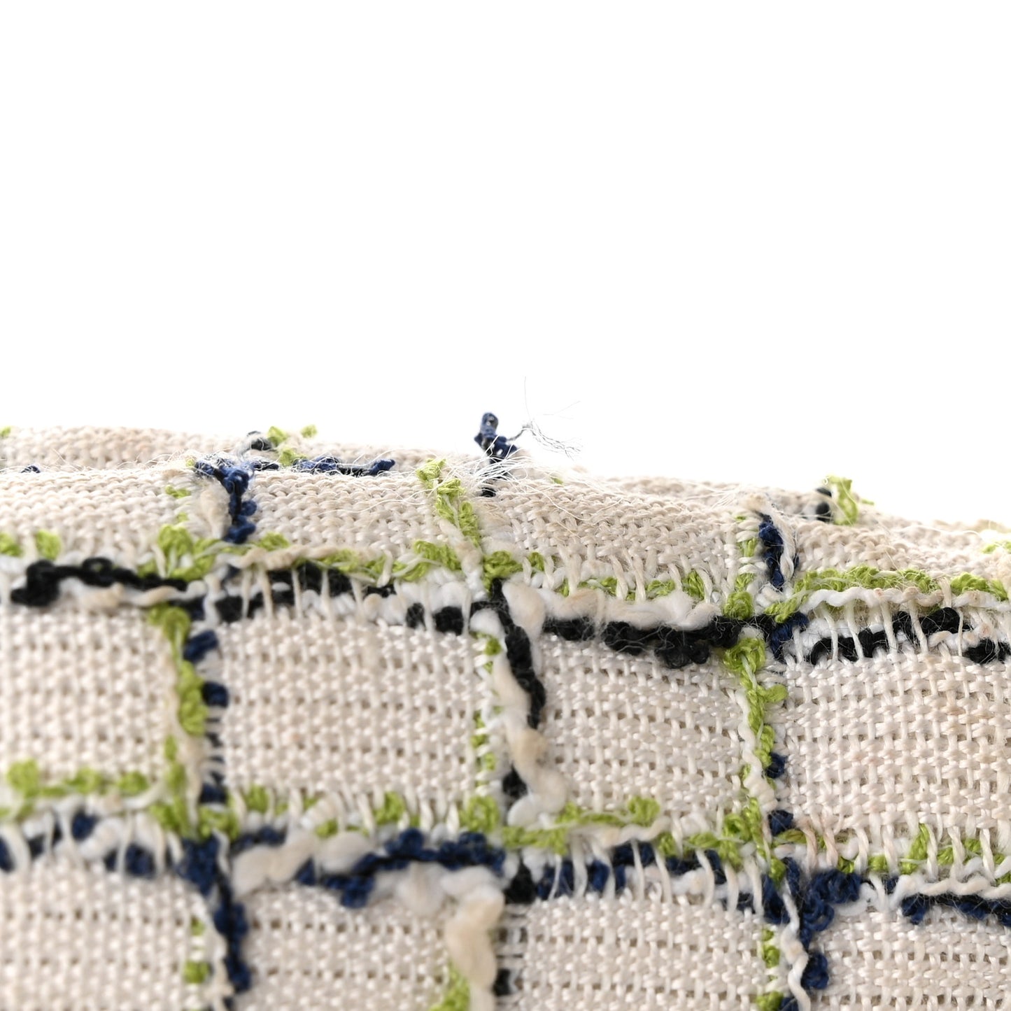 Calfskin Tweed Small Logo Eyelets Shopping Tote Beige