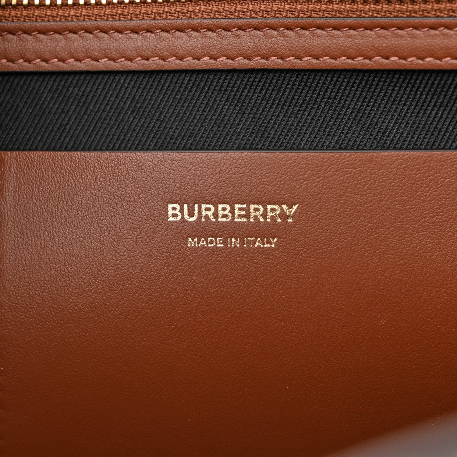 Burberry E-Canvas Check Medium Tote Dark Birch Brown 6 of 10