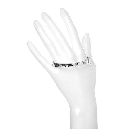 Cartier 18K White Gold LOVE Bracelet 17 2 of 4