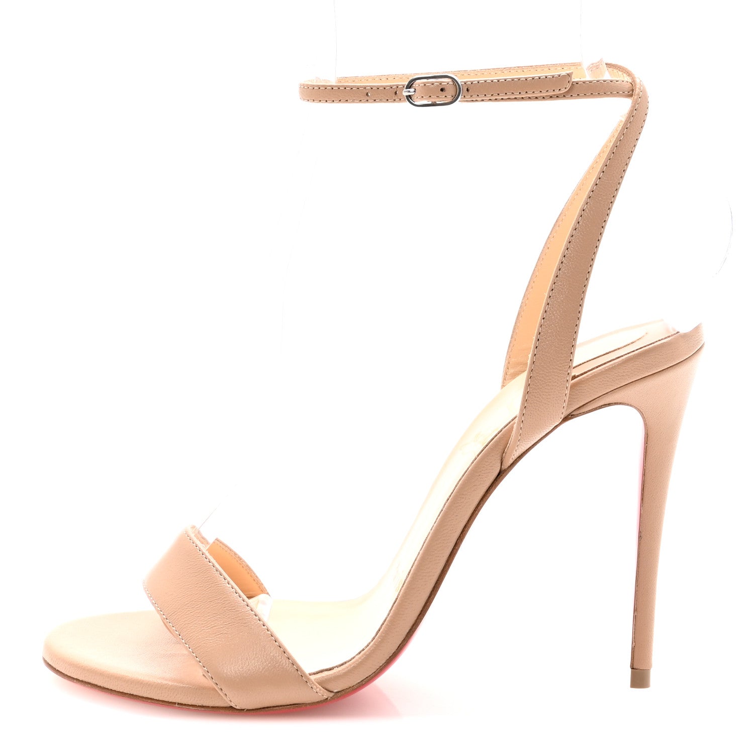 Christian Louboutin Nappa Loubigirl 100 Sandals 35.5 Nude 1 of 9