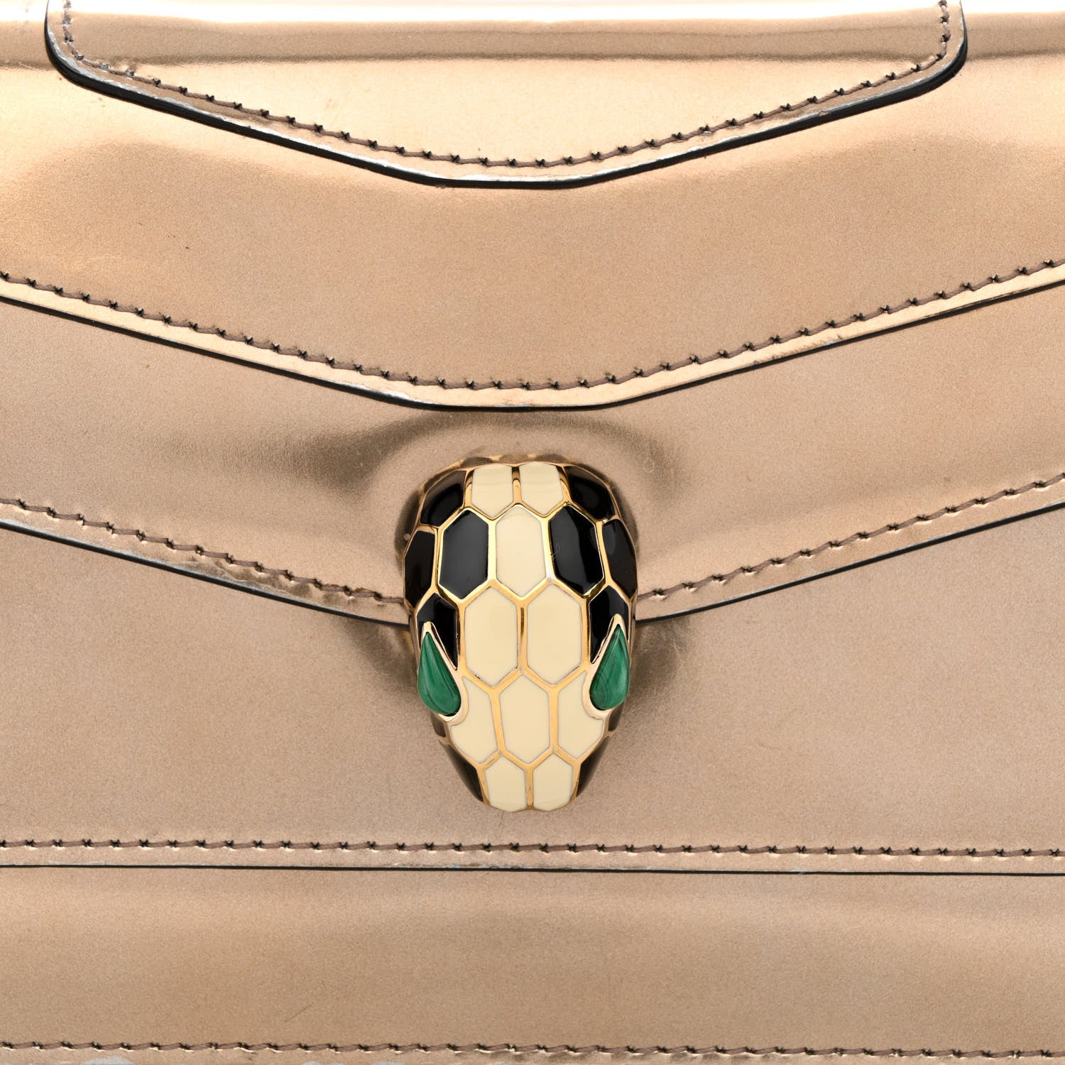 Bulgari Metallic Calfskin Serpenti Forever Crossbody Bag Bronze 9 of 23