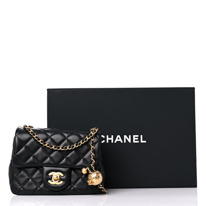 Chanel Lambskin Quilted Mini Pearl Crush Flap Black 10 of 10