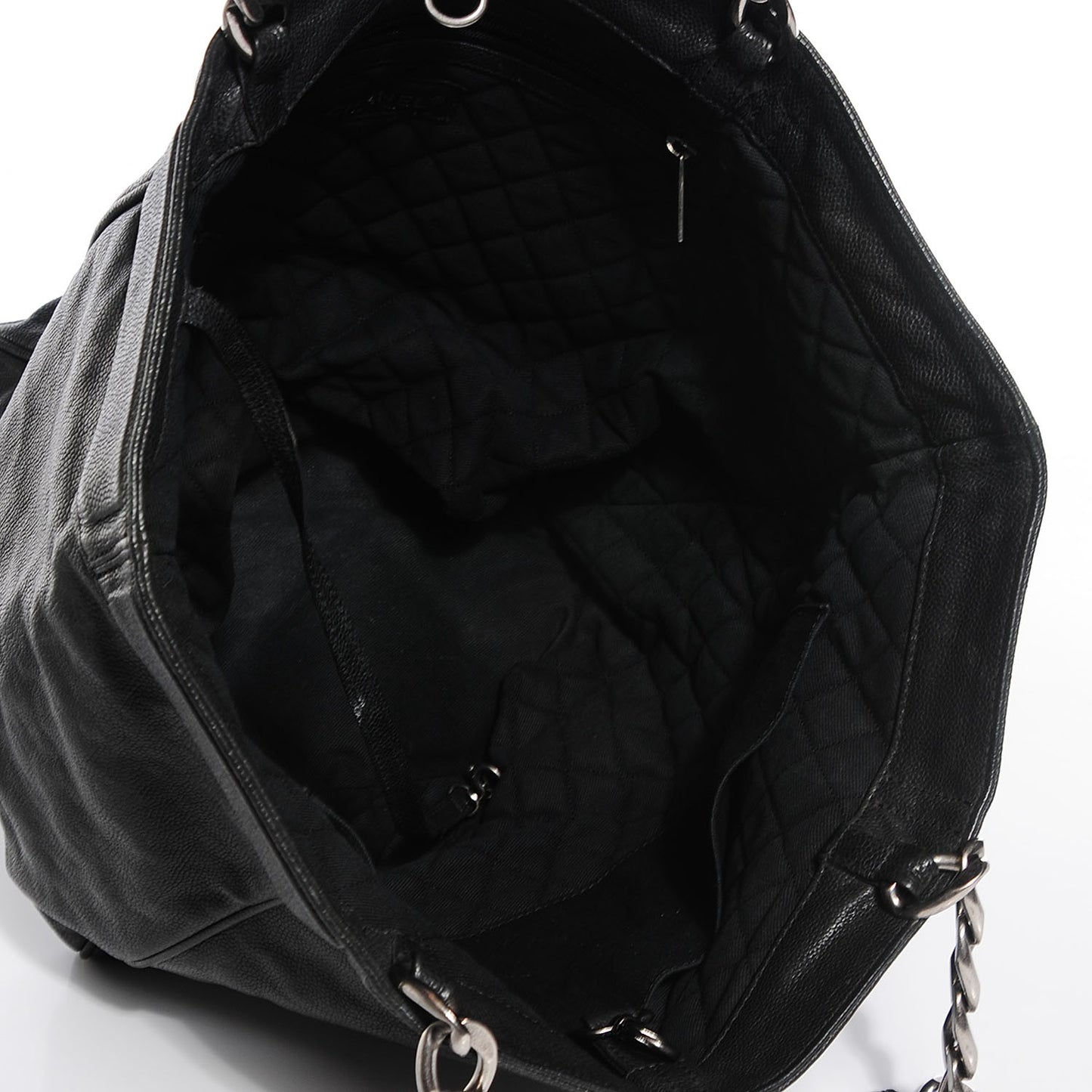 Distressed Caviar Outdoor Ligne Tote Black