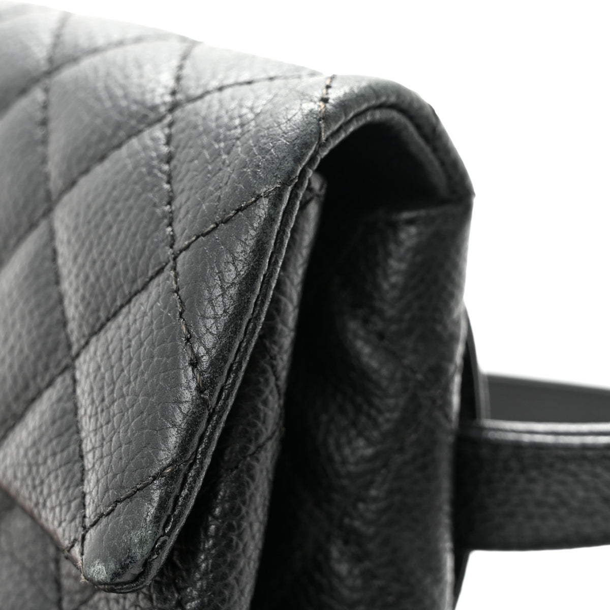 Chanel Grained Calfskin Quilted 2.55 Reissue Flap Belt Bag Clutch Black 13 of 13