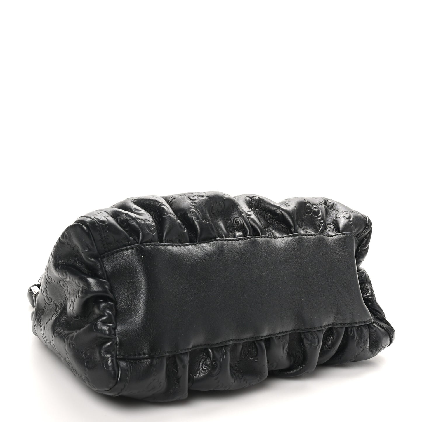 Guccissima Medium D Gold Ring Hobo Black